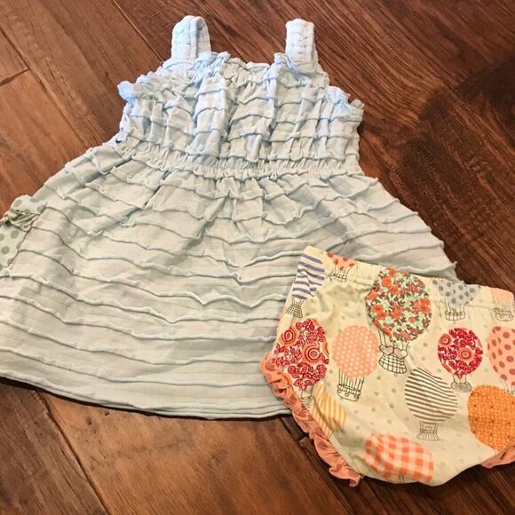 Matilda Jane Girls Dress | Lazy River Dress w/ Diaper Cover & Hat | 18-24 Months - Picture 6 of 11